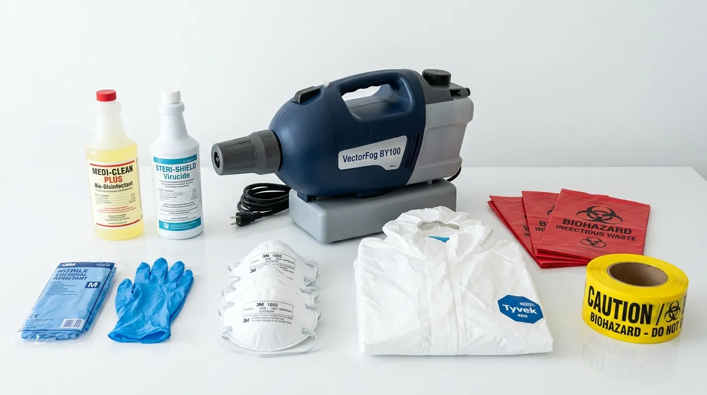 Professional biohazard remediation crew working in Morganville